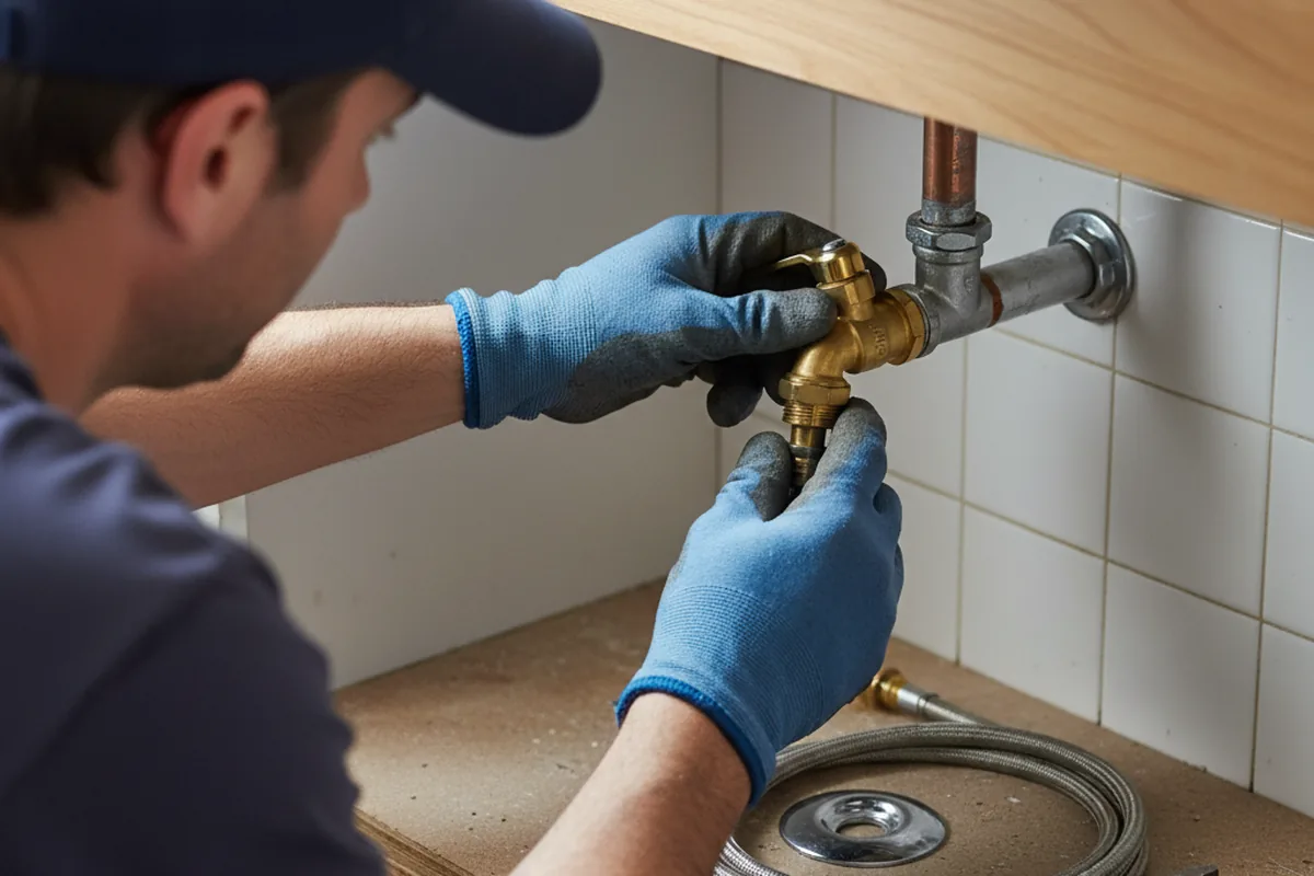 Shutoff valve and fitting work during Faucet and Fixture Repair in Eureka